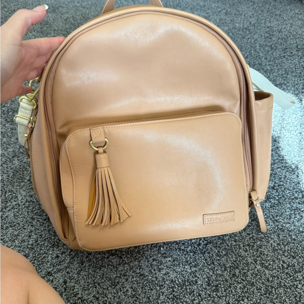 Skip hop Tan diaper bag
